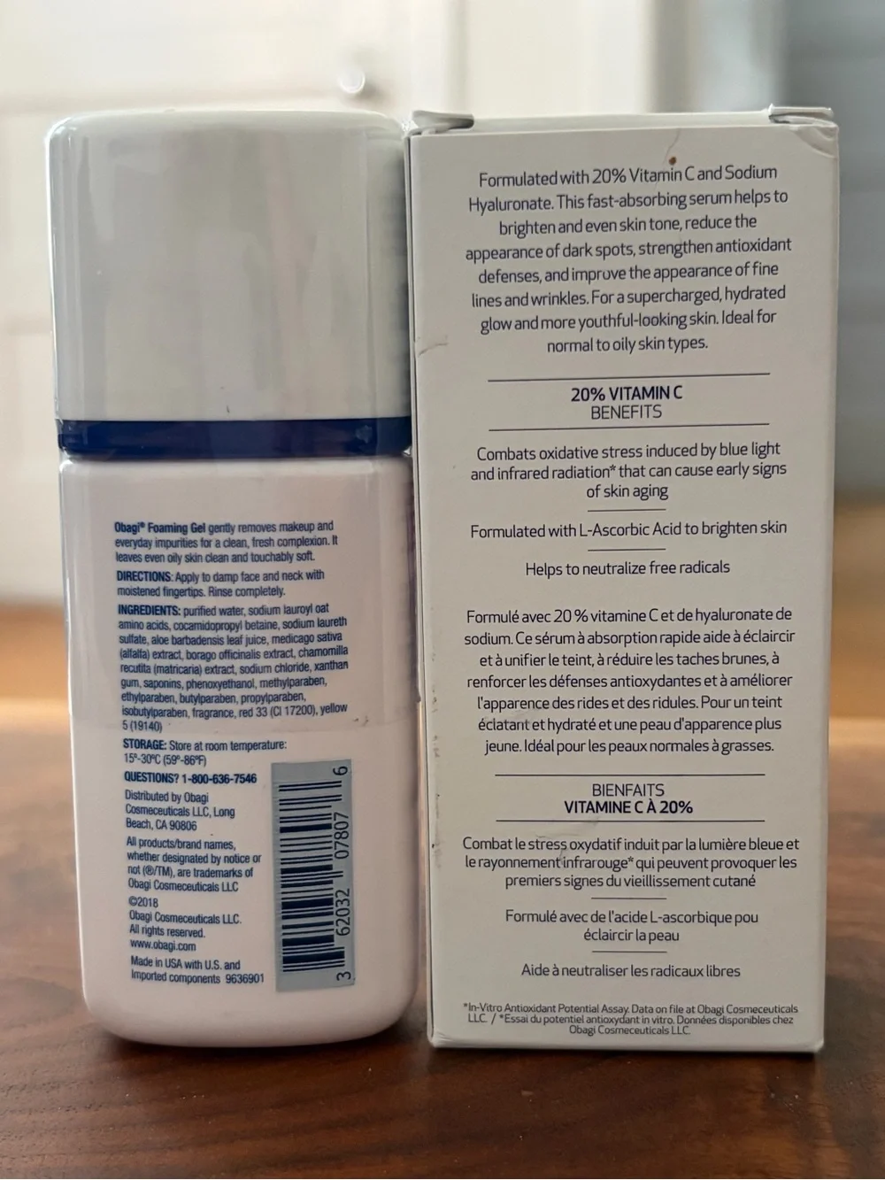 Obagi BUNDLE - Foaming Gel + 20% Vitamin C Serum